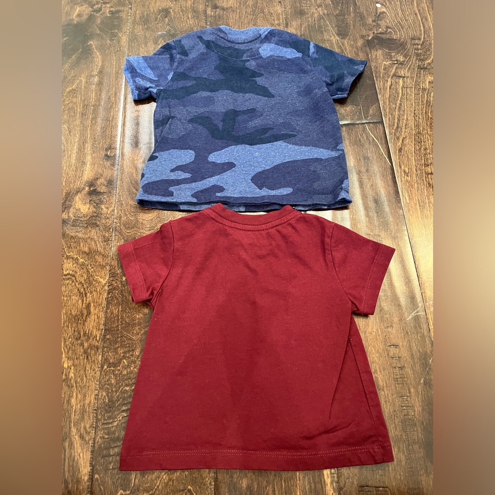 Ralph Lauren Baby Boy Shirts size 6 Months Blue Camouflage Maroon Lot of 2 - Picture 5 of 6